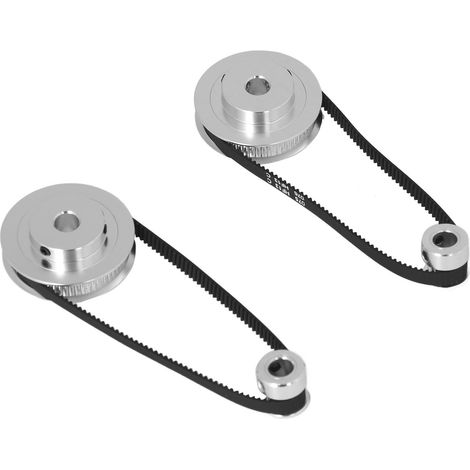 Zahnriemensatz, 20 oder 60 Zähne, Aluminium-Synchronrad, 280 mm Länge, 6 mm Breite, Zahnriemen für 3D-Drucker, 8 mm/0,3 Zoll Bohrung (1/5)