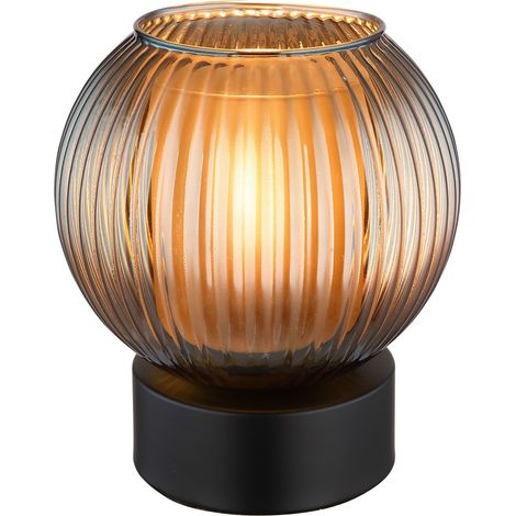 Globo - lampada da tavolo - ZUMBA - nero - vetro - Ø 15cm - E27 - (1/5)