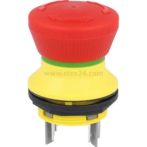 Georg Schlegel Interrupteur d’arrêt d’urgence/bouton d’arrêt d’urgence, 2NC + 1NO circulaire, SHORTRON Connecteur plat 2,8 mm x 0,8 mm - 1 Stück (1/2)