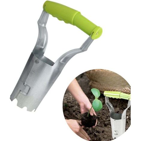 Outils de jardin pour pot de fleurs, outil de transplantation de bulbes, libération automatique pour creuser, remplir les trous de jardin, facile à installer et à utiliser