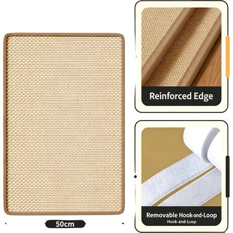 Griffoir pour Chats, Design Économiseur d'Espace, Matériau en Sisal Durable, 90x50cm-1pc (1/2)
