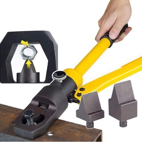 -Casse-éCrou Professionnel, SéParateur Hydraulique + Manuel + 10 Tonnes, Plage De Coupe : M8-14/M16-M24, pour Couper Les éCrous RouilléS/Non Rotatifs
