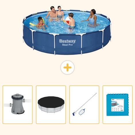 Bestway Bestway Steel Pro Ronde - 396x84 cm - 5-pièces  S191 (1/5)