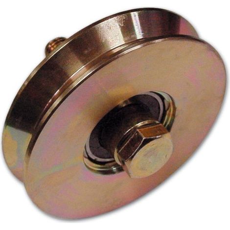 RUOTA X CANCELLI C/BULLONE FC300 Ø 80MM 1 CUSCINETTO GOLA V (1/2)