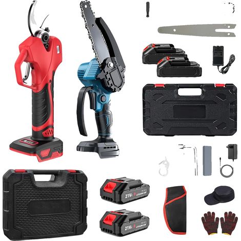 Scie à élaguer portative, moteur sans balais, haute efficacité, Ensemble de batteries de style H-4 (1/2)