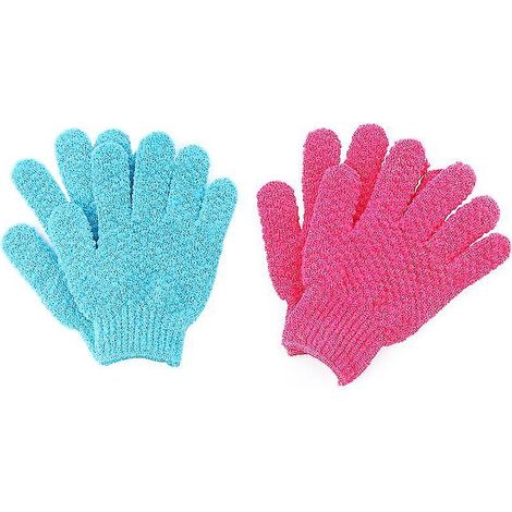Gants de douche à cinq doigts (lot de 4) (1/3)