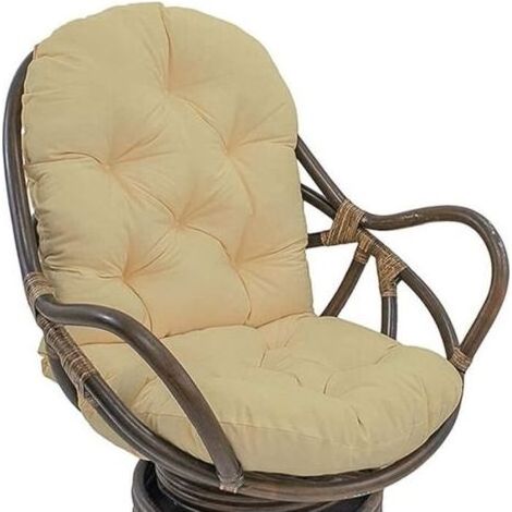 Ersatzkissen für Drehsessel, Rattan-Liegestuhl, Gartenmatte (120 x 60 cm, beige, Stuhl nicht im Lieferumfang enthalten) (1/5)