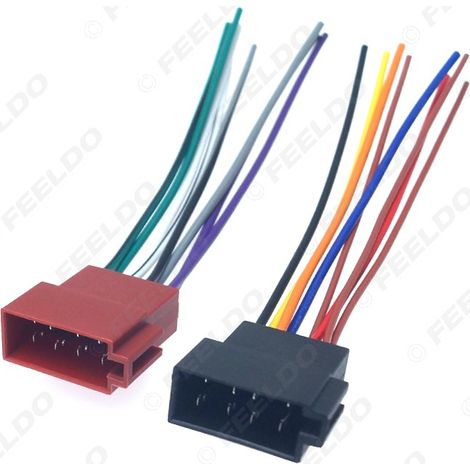 Convient pour le câblage de modification audio du lecteur CD des Volkswagen New Jetta, Bora, Octavia, Polo, câble d'alimentation, câble de queue ISO, broche complète.