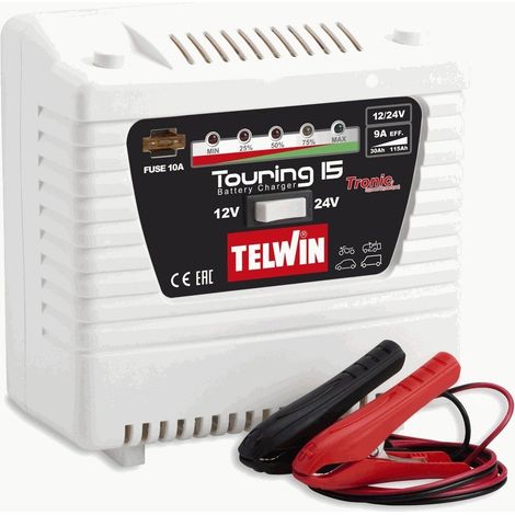 CARICABATTERIA TOURING 15 NEW TELWIN - VOLT 12/24 AH 50-30/155-55 - 1 pezzo (1/2)