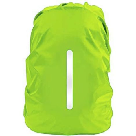 Copertura antipioggia per zaino, copertura protettiva riflettente anti-polvere anti-furto per bicicletta, escursioni, campeggio, viaggio, attività all'aperto (Verde Fluorescente, L) (1/5)