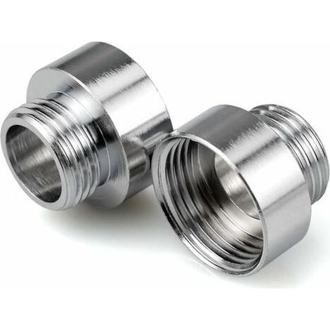 HOXILEELEOAdaptateurs de Robinet Chromé 3/4" x 1/2", Tuyaux de Douche，Réduction Mamelon Raccords pour Adaptateurs de Robinet Connecteur (1/5)