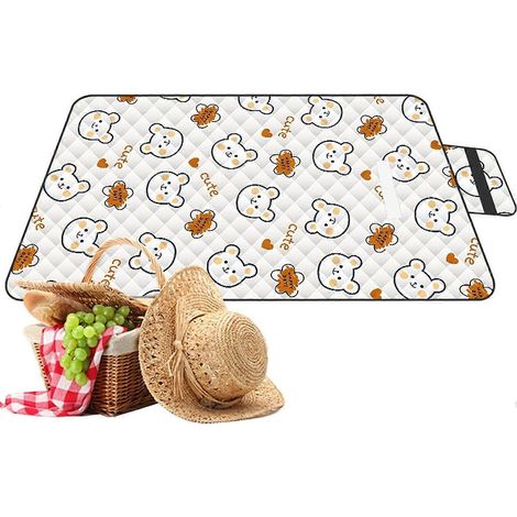 Tapis de pique-nique - Couverture de plage pour l'extérieur, imperméable et facile à transporter. (1/4)
