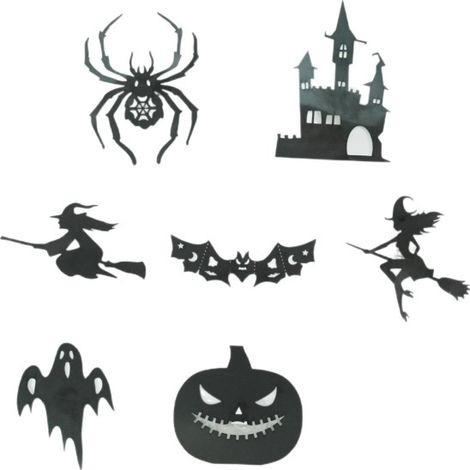 Irovami Lot de 8 veilleuses chauve-souris 3D ajourées, décorations murales d'Halloween avec autocollants muraux effrayants résistants à l'huile pour la décoration de fêtes et de la maison (1/4)
