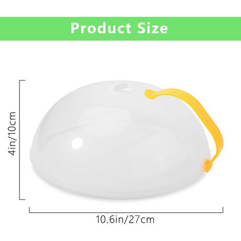 Protection contre les éclaboussures pour micro-ondes Hotte micro-ondes avec évent vapeur Passe au lave-vaisselle 2 pièces (1/2)