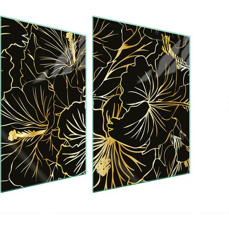 GLASSCHUTZPLATTE FÜR HERD 70x52 BLUMEN (1/5)