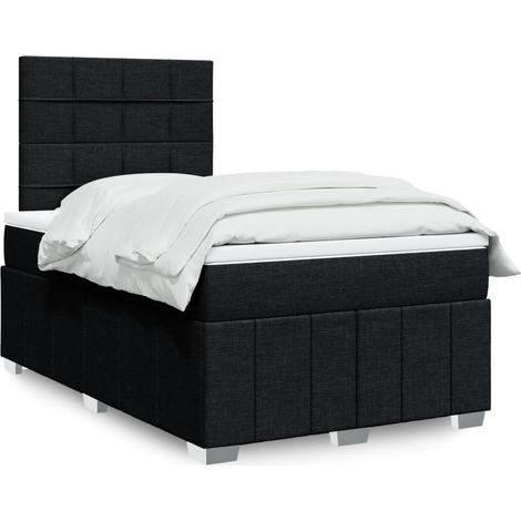 Boxspringbett mit Matratze Schwarz 120x190 cm Stoff (1/5)