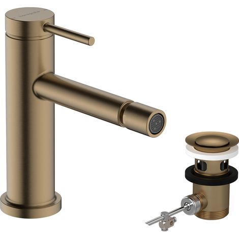 Hansgrohe Tecturis S - Bidetarmatur mit Ablaufgarnitur, Bronze gebürstet 73201140 (1/5)