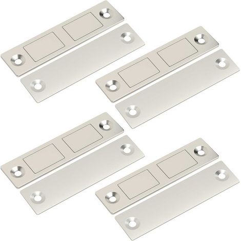 Ensemble de 4 aimants pour portes, autocollants magnétiques pour portes de placard, aimants auto-adhésifs pour portes de placard, aimants invisibles pour placard, aimants puissants pour tiroirs (1/5)