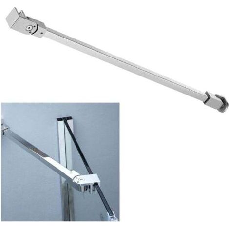 Barre de Stabilisation 500mm Acier Inoxydable pour Paroi Douche Italienne Verre Épais 6-10mm (1/4)