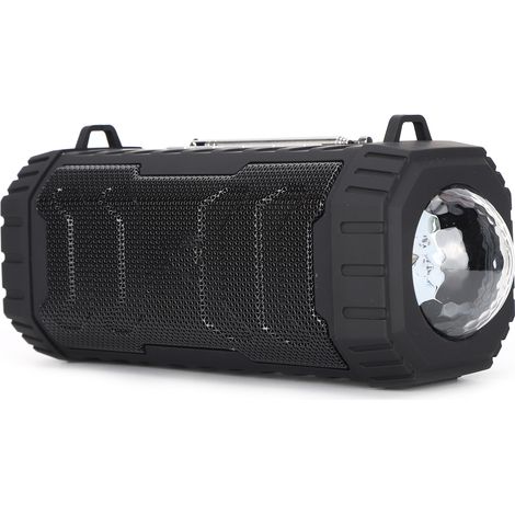 Enceinte Bluetooth AK-335 avec lumière LED colorée et radio FM portable sans fil