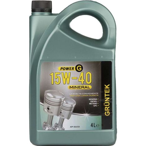 Olio Power-G lubrificante Minerale 4L 15W40 per motori Diesel
