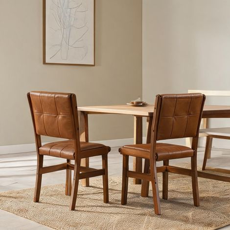 Chaise de salle à manger marrón 65 x 49 x 85,5 cm (1/5)