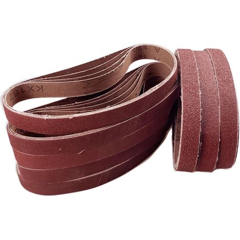 40 Pièce Bandes Abrasives 20x520mm,Grain 40 60 80 120 180 240 320 400,5 pièces par grain Convient pour Ponceuse à Bande. (1/4)