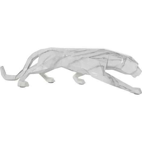 Figurine Origami Panthère en Résine Finition Marbre 48X11X13 Cm (1/3)
