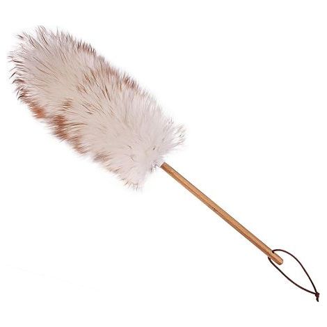 Standard lambswool duster with bamboo handle, 61 cm long wool duster (1/4)