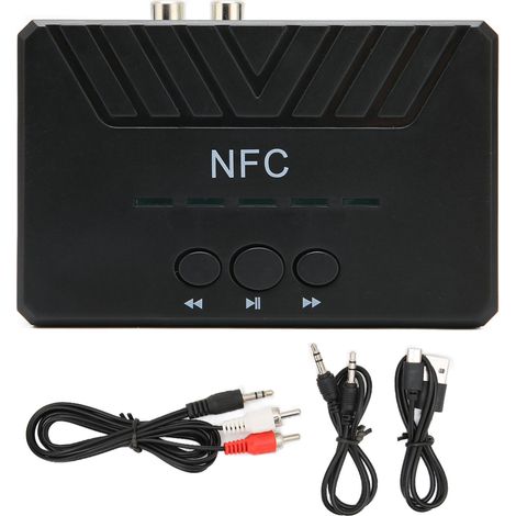 Adaptateur Audio Bluetooth 5.0 NFC avec Interface RCA, Récepteur Sans Fil pour Appareils NFC (1/5)