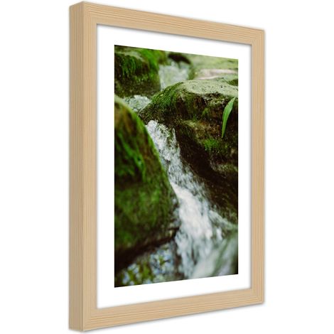 Quadro con cornice, Fiume impetuoso - 40x60 (1/5)