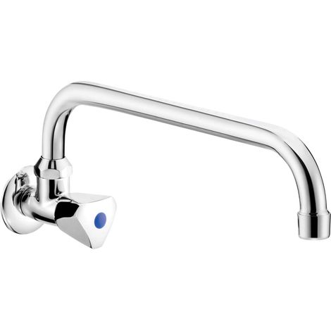Grifo mural para lavabo, para agua fría o mixta, giratorio, cromado, BEZ 051L