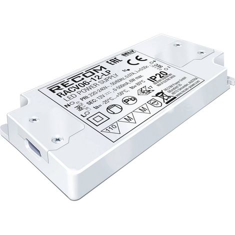 RECOM Driver per LED 6 W 0 - 500 mA 12 V/DC regolabile 1 pz.