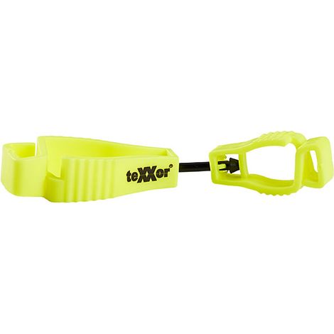 Handschuh-Clip aus Kunststoff Gelb teXXor (1/2)