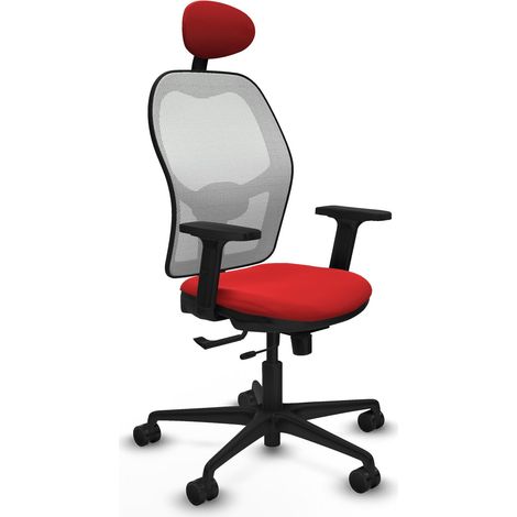 Sedia da ufficio piqueras y crespo Jorquera rosso similpelle comfort (1/2)