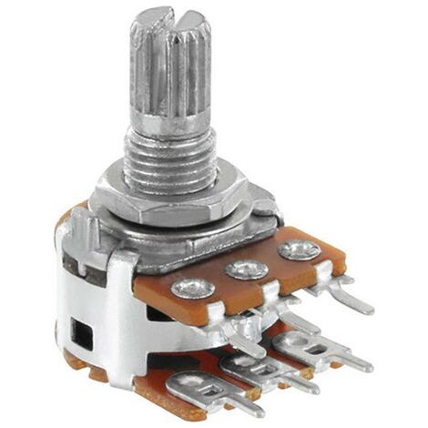 Alpha RV16A01F20KB50KM RV16A01F20KB50KM Potentiomètre rotatif stéréo 0.2 W 50 kΩ 1 pc(s) D033101 (1/4)