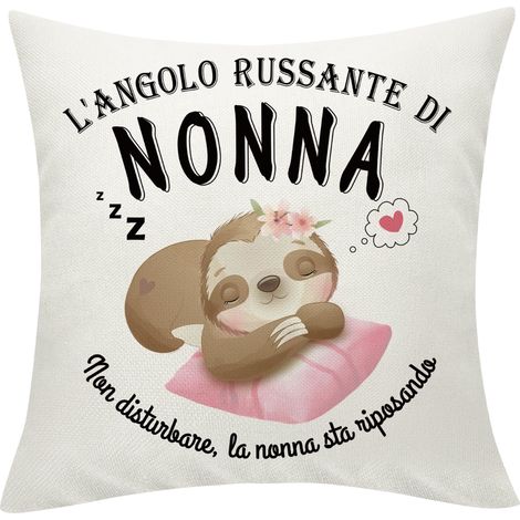 Federa Cuscino Tasche Regalo Festa Nonna Bianca 45 x 45 cm (1/5)