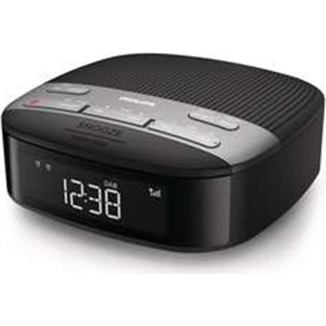 Radio-réveil Dab+/fm - Affichage Led Blanc - Double Alarme - Snooze - Arrêt Programmé - Noir - Philips