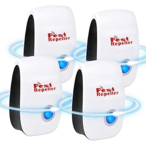 BETOY Repulsif Ultrason, Intérieur Électronique Insectes Répulsif Moustique Anti Mouches, Cafard, Fourmis, Araignées, Puce, 100%665 (1/4)