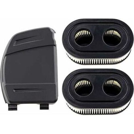 Satz mit 2 Luftfiltern – inklusive Luftfilterabdeckung – für Briggs & Stratton Motoren 550E, 575EX, 575IS, 625EXI, 650EXI, 675EXI, 675IS – Ersetzt die Teilenummern 594106, 798339, 798452, 593260