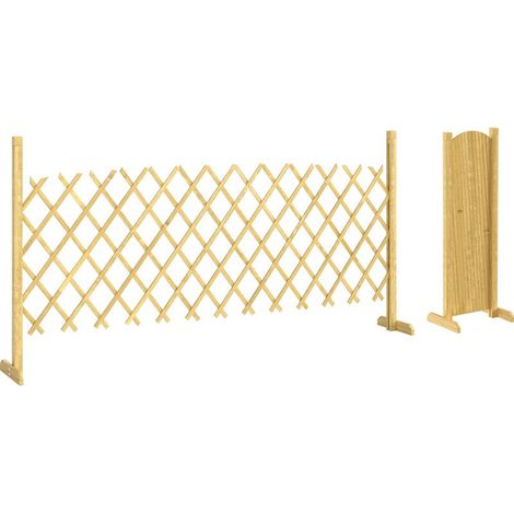 Barrière Extensible en Bois 180 cm pour Sécurité Enfant, Balcon Jardin Intérieur Extérieur, 180x30x90 cm, Naturel (1/5)