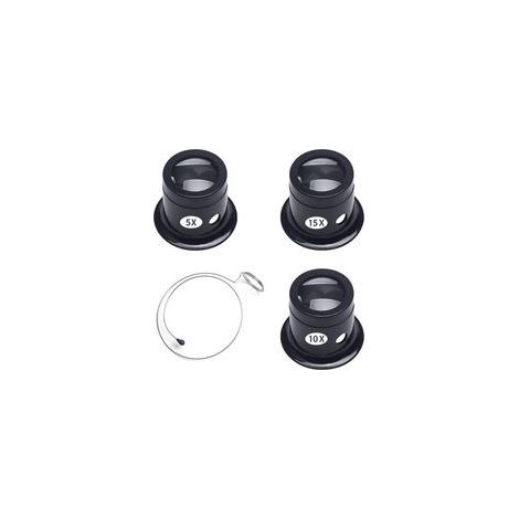 Loupe De Bijoutier 5x 10x 15x, Loupe Monoculaire Pour Réparation Montre Et Horlogerie, Outil D'inspection Pour Pièces, Monnaies Et Timbres (1/4)