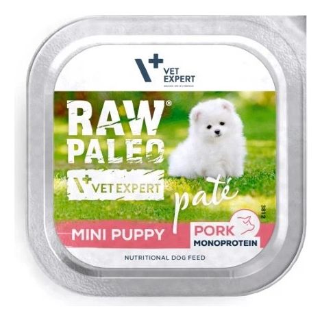 Paté PALEO CRUDO Mini Cachorro de Cerdo 150g