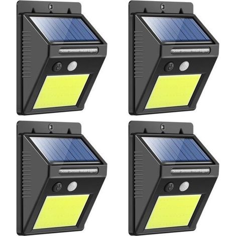 Lampe Solaire - Non spécifié - 48 LED - Détecteur de Mouvement - Étanche - Noir (1/4)