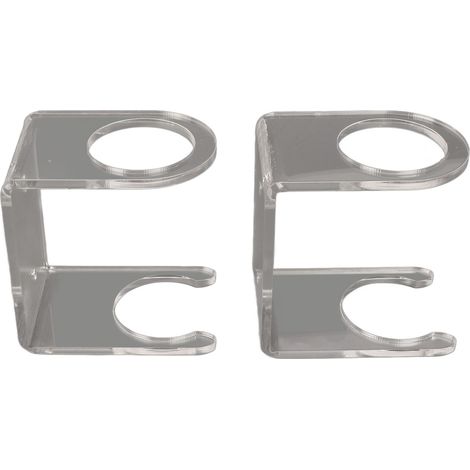 Lot de 2 supports muraux transparents en acrylique pour battes de baseball, à fixer au mur. Idéal pour la maison, le stade ou le bureau. (1/5)