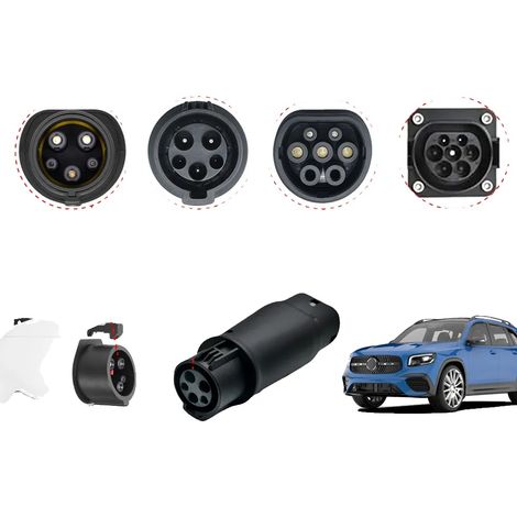 Adaptador de cargador para vehículos eléctricos, compatibilidad de tipo 1 a tipo 2, alto rendimiento, 7,2 kW, de tipo 1 a tipo 2. (1/2)