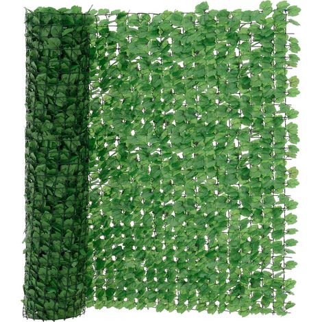 Siepe Artificiale Efeu con Foglie Sintetiche per Recinto Balcone Ringhiera Tappetino Verde 300x150 cm [neu.haus]