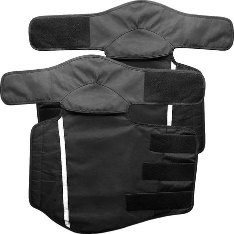 Jambières Moto Imperméables, Genouillères Thermiques, Protection Genoux Hivernale avec Bandes Réfléchissantes, Protège de la Pluie et du Froid pour moto, Vélo, Scooter, Ski (1/5)