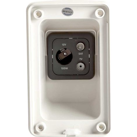 Whale TV/Satellit Outdoor Multimedia-Buchse + 12V-Ausgangs, für Wohnmobil, Wohnmobil, Vanlife (1/3)