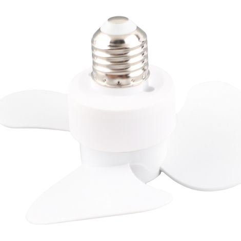 Ortviai Ventilateur Mini Prise E27/E26 Silencieux 40 dB pour Chambre, Cuisine, Bureau – 15 cm, 85-265 V